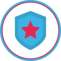 Shield Flat Circle Icon vector