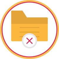 Delete File Flat Circle Icon vector