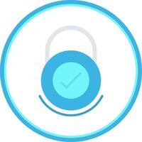 Security Check Flat Circle Icon vector