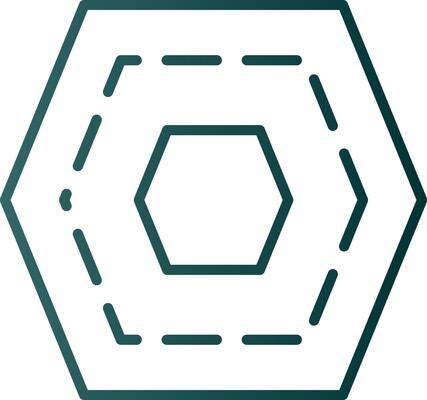 Nut Line Gradient Icon