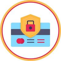 Credit Card Security Flat Circle Icon vector