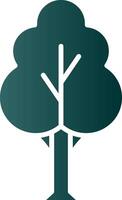 Tree Glyph Gradient Icon vector