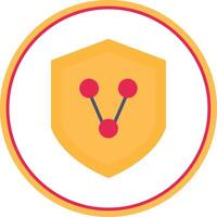 Connect Security Flat Circle Icon vector