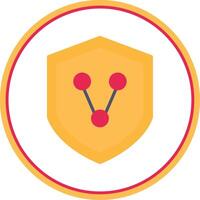 Connect Security Flat Circle Icon vector