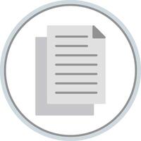 Document Flat Circle Icon vector