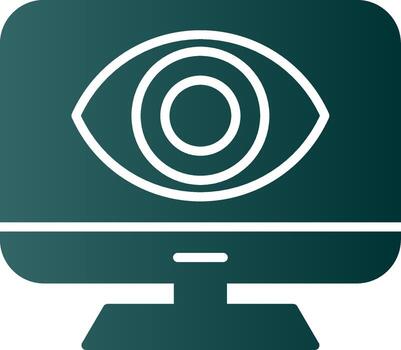 icono de gradiente de glifo de computadora vector