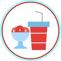 Fast Food Flat Circle Icon vector