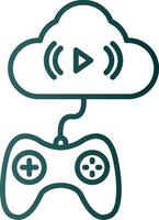 Cloud Line Gradient Icon vector