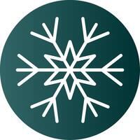 Snowflake Glyph Gradient Icon vector