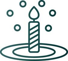 Bunsen Burner Line Gradient Icon vector