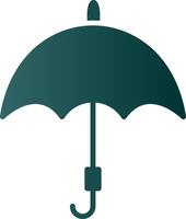 Umbrella Glyph Gradient Icon vector