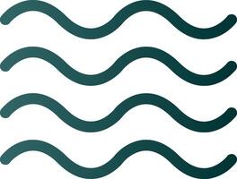 Waves Glyph Gradient Icon vector