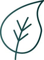 Leaf Line Gradient Icon vector