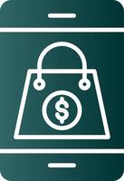 OnGlyph Gradient Shop Glyph Gradient Icon vector