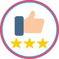 Customer Review Flat Circle Icon vector