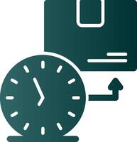 On Time Deliveries Glyph Gradient Icon vector