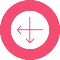 Intersect Multi Color Circle Icon vector