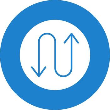 Zigzag Multi Color Circle Icon vector