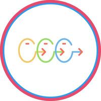 Process Chart Flat Circle Icon vector