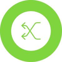 Shuffle Multi Color Circle Icon vector