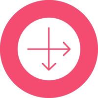 Intersect Multi Color Circle Icon vector