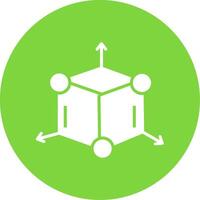 3d Modeling Multi Color Circle Icon vector