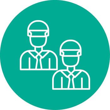 Engineering Team Multi Color Circle Icon vector