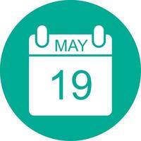 May Multi Color Circle Icon vector