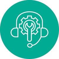 Tech Support Multi Color Circle Icon vector