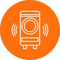 Woofer Multi Color Circle Icon vector
