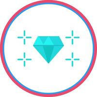 Diamond Flat Circle Icon vector