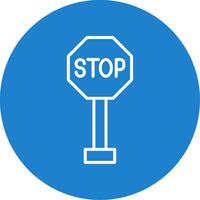 Stop Sign Multi Color Circle Icon vector