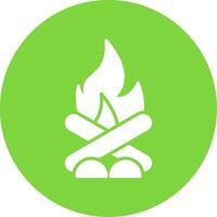 Bonfire Multi Color Circle Icon vector