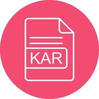 Kar archivo formato multi color circulo icono vector