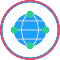 Internet Flat Circle Icon vector