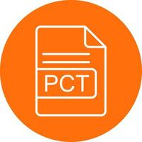 PCT File Format Multi Color Circle Icon vector