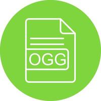 OGG File Format Multi Color Circle Icon vector
