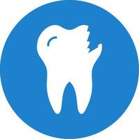 Broken Tooth Multi Color Circle Icon vector