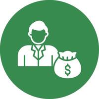 Invester Multi Color Circle Icon vector