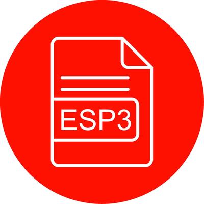 ESP3 File Format Multi Color Circle Icon