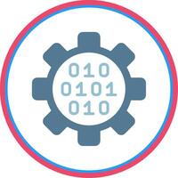 Gear Flat Circle Icon vector