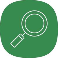 Magnifying Glass Line Curve Icon Design vector