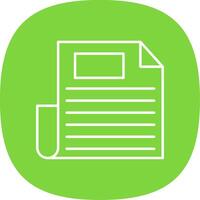 Document Line Curve Icon Design vector