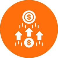 Money Growth Multi Color Circle Icon vector