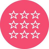 Stars Multi Color Circle Icon vector