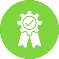 Quality Assurance Multi Color Circle Icon vector