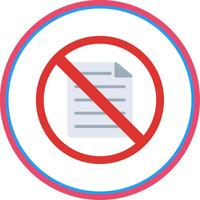 Prohibited Sign Flat Circle Icon vector