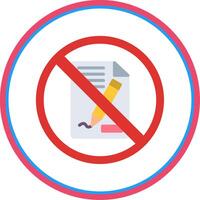 Prohibited Sign Flat Circle Icon vector