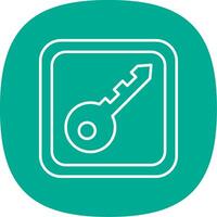 Key Line Curve Icon Design vector
