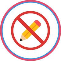 Prohibited Sign Flat Circle Icon vector